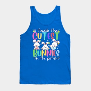 Groovy I Teach The Cutest Bunnies In The Patch Tank Top